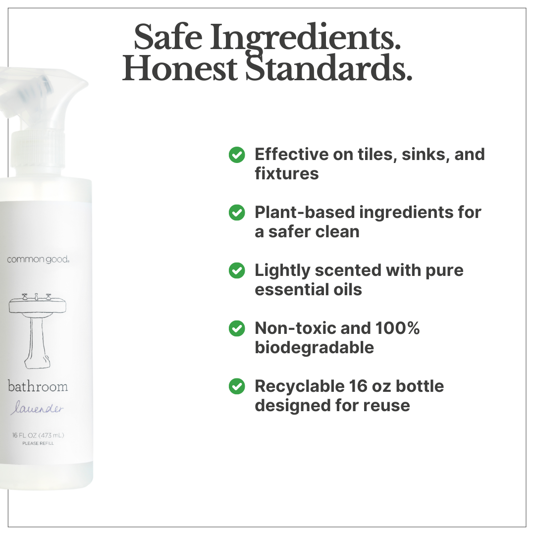 Bathroom Cleaner Refill Pouch and Plastic Bottle