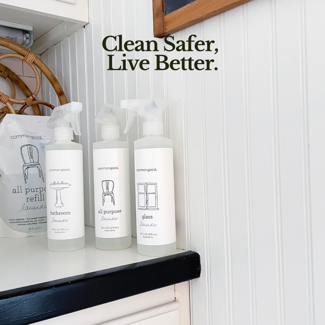 Bathroom Cleaner Refill Pouch and Plastic Bottle