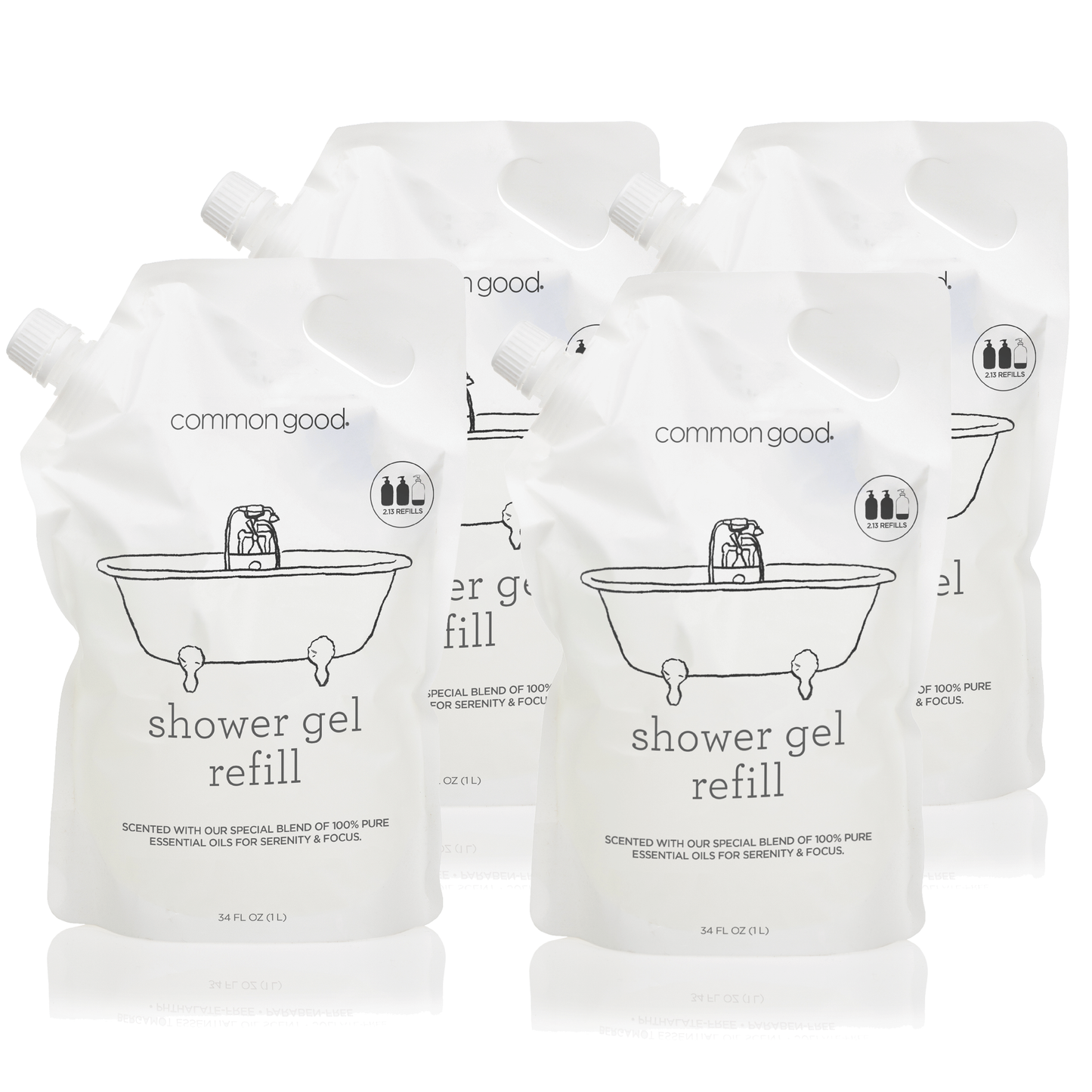 Shower Gel Refill Pouch, 34 Fl Oz