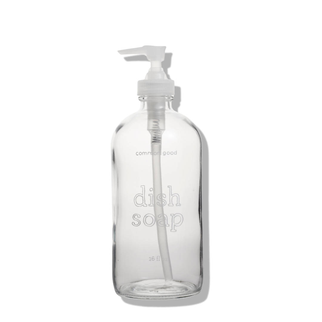 Dish Soap Empty Glass Bottle, 16oz