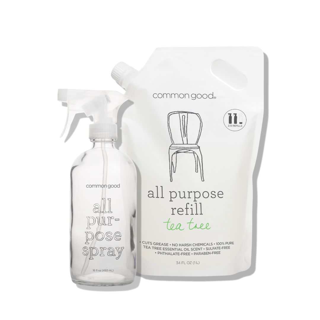 All Purpose Cleaner Refill Pouch and Glass Bottle Set