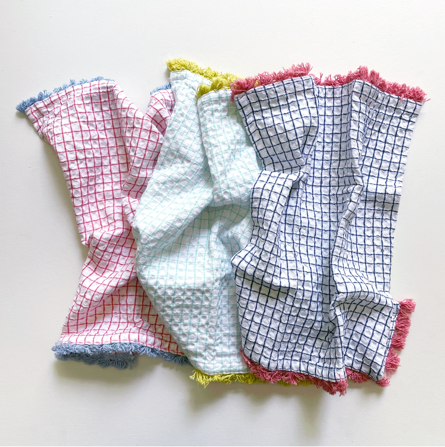100% Cotton Waffle Fringe Kitchen Dishcloth
