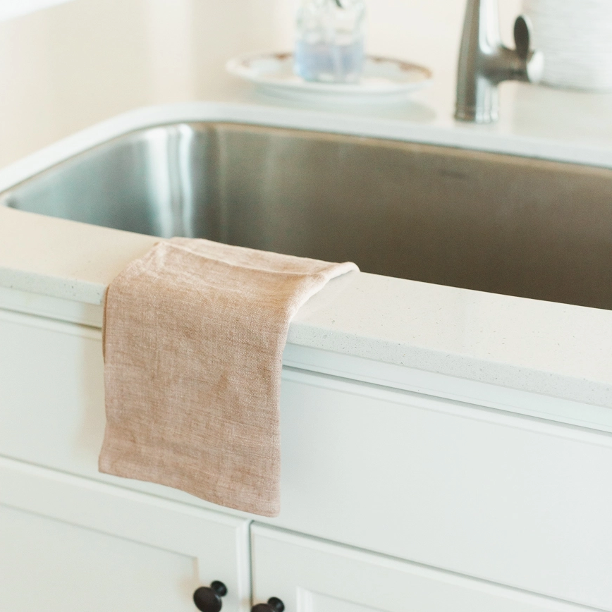Stone Washed Linen Tea Towel