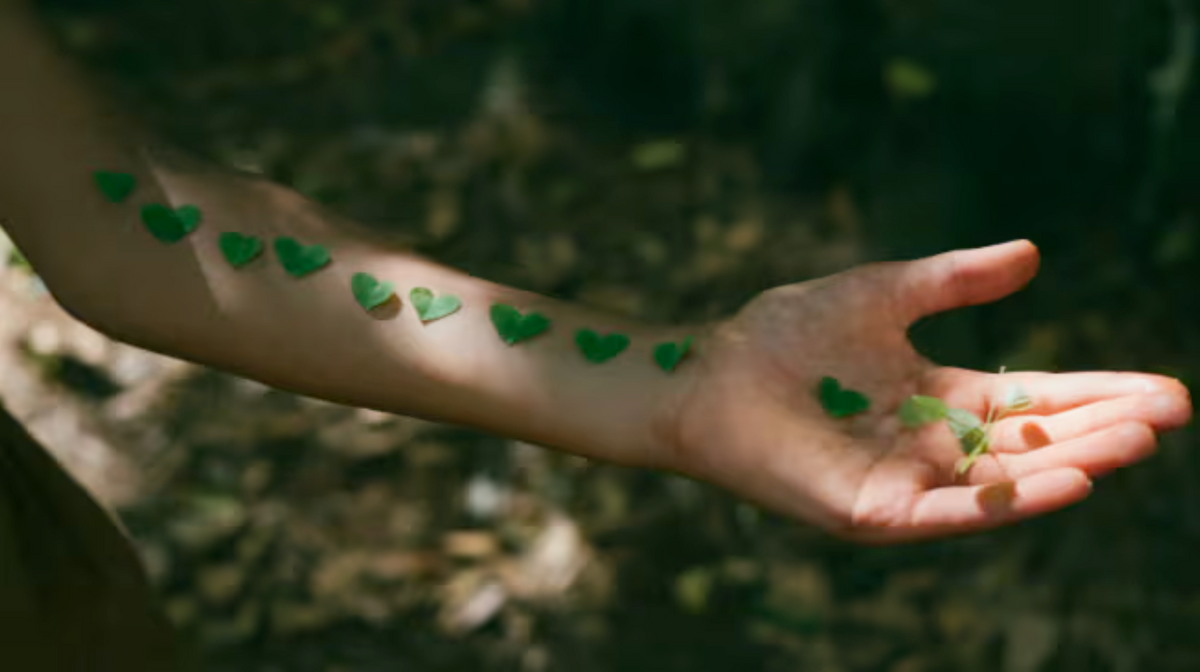 Leaves on an arm
