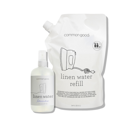 Linen Water Bottle & Pouch Set