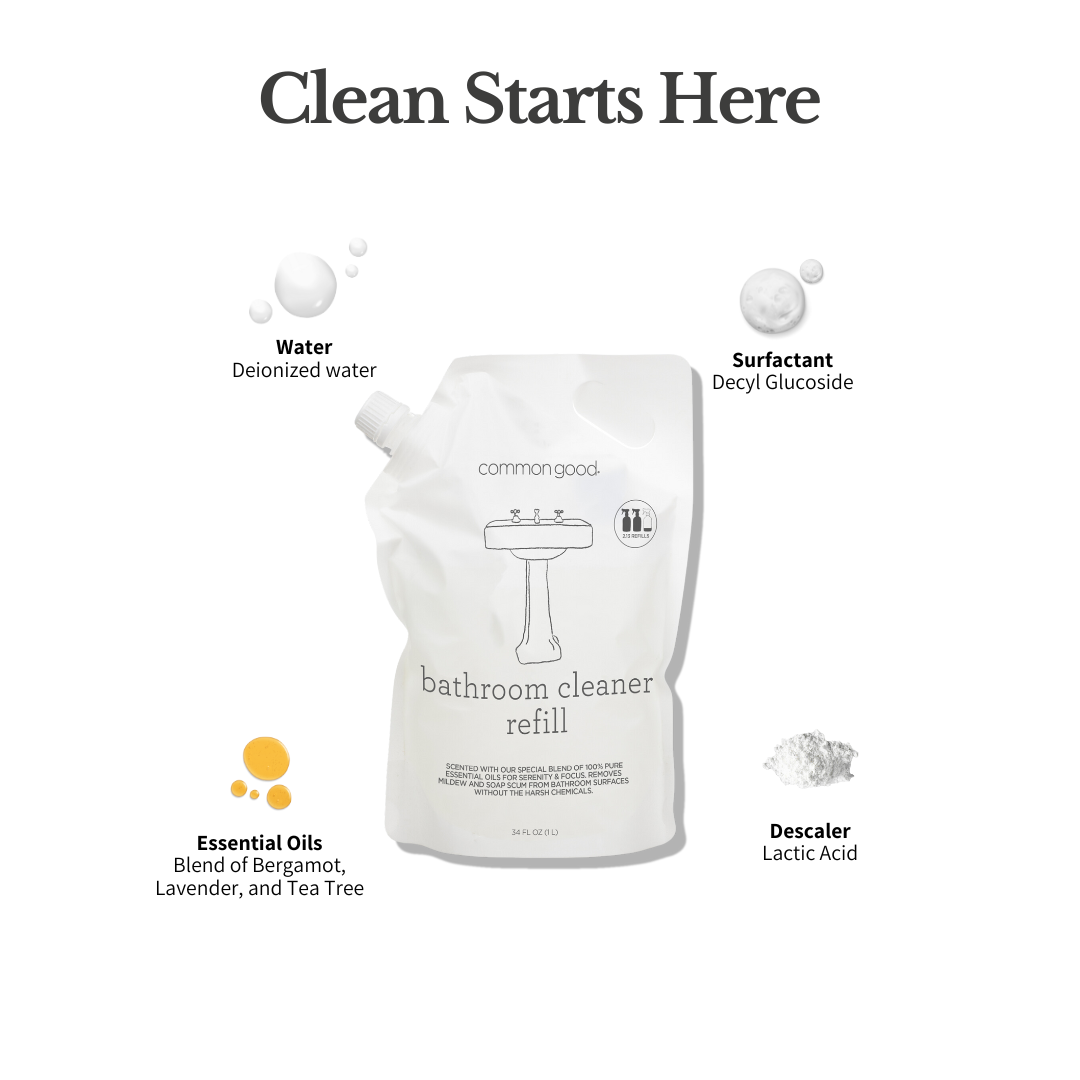 Bathroom Cleaner Refill Pouch, 34 Fl Oz