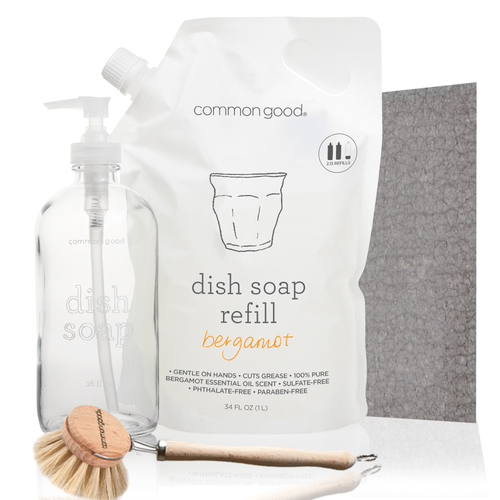 Plant-Based Dish Soap Refill Pouch, 34 Fl Oz– Common Good